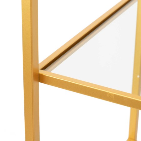 estanteria metal dorado c/ cristales 82x42x173 cm