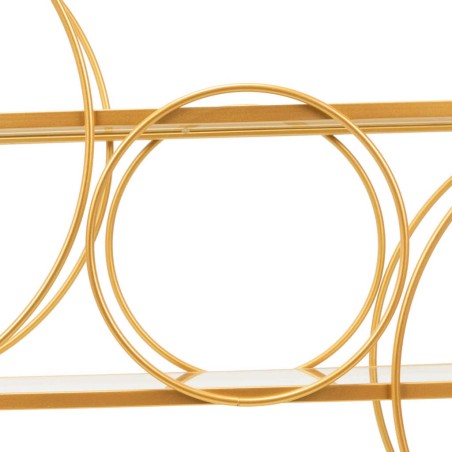 consola metal dorado c/ cristales 130x30x80 cm