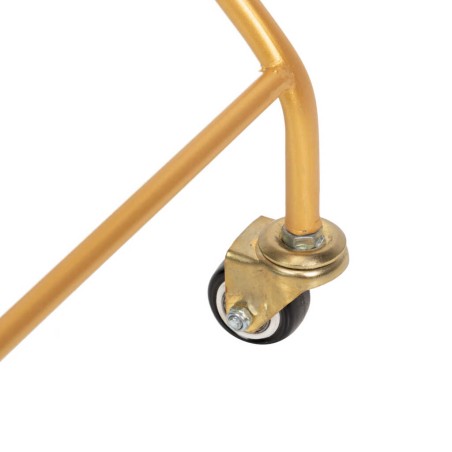 camarera metal dorada c/ cristales 76x35,5x90 cm