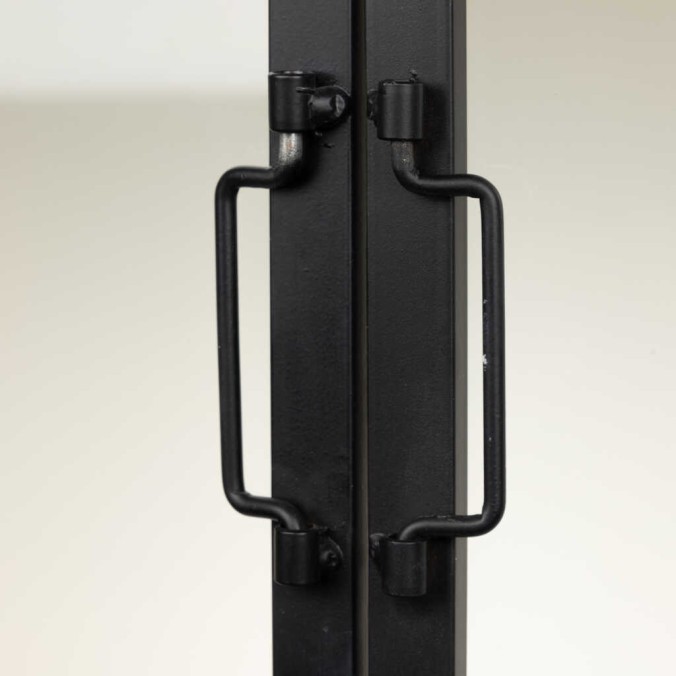 aparador alto madera / metal 100x40x194 cm