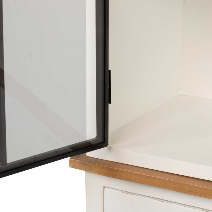 aparador alto madera / metal 100x40x194 cm