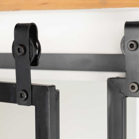 librero madera / metal 100x40x194 cm