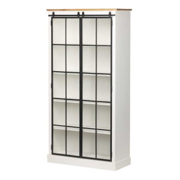 librero madera / metal 100x40x194 cm