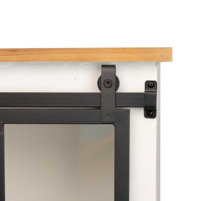 aparador alto madera / metal 123x40x192 cm