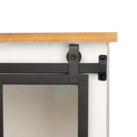 aparador alto madera / metal 123x40x192 cm