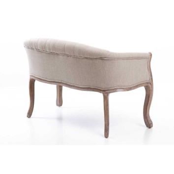 butaca doble beige capitone madera 107x61x71 cm 2