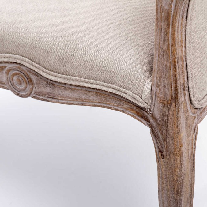 butaca doble beige capitone madera 107x61x71 cm