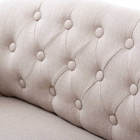 butaca doble beige capitone madera 107x61x71 cm