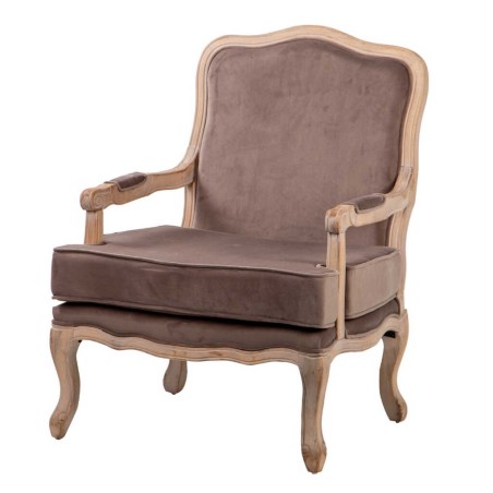 butacamadera-velvet marron 70x72x93 cm