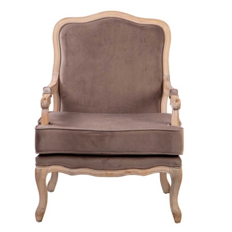 butacamadera-velvet marron 70x72x93 cm