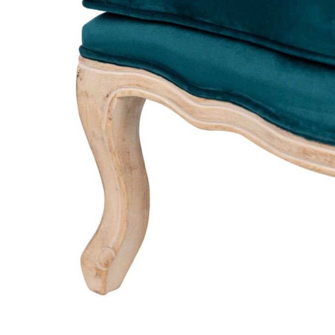butaca velvet-madera azul 64x72x92 cm