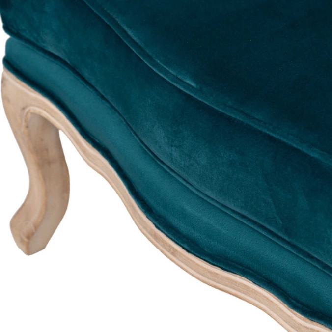 butaca velvet-madera azul 64x72x92 cm