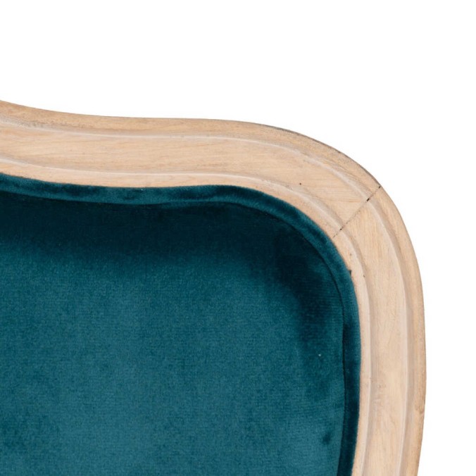 butaca velvet-madera azul 64x72x92 cm