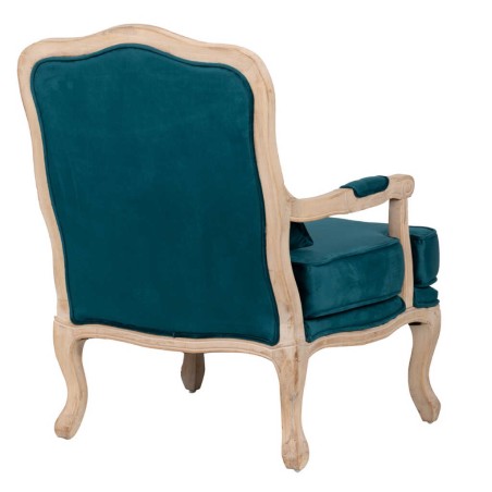 butaca velvet-madera azul 64x72x92 cm
