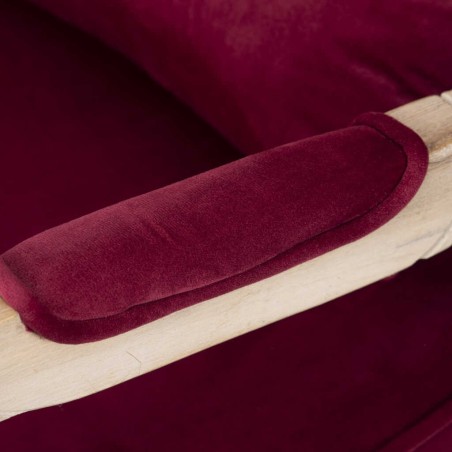 butaca velvet-madera granate 64x72x92 cm