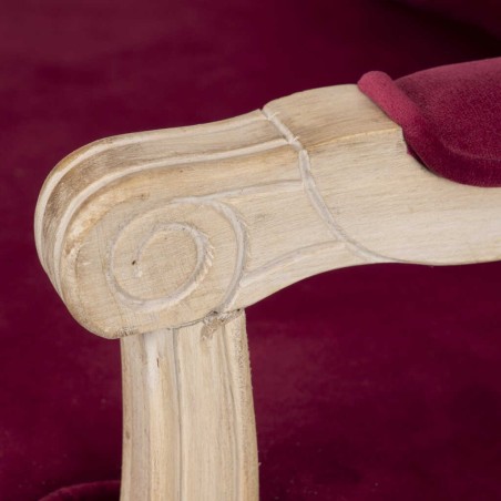 butaca velvet-madera granate 64x72x92 cm