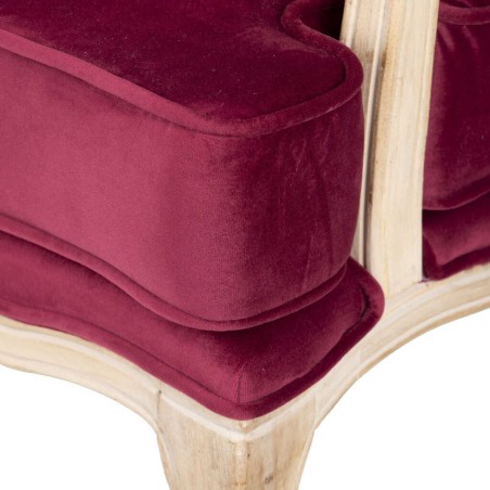 butaca velvet-madera granate 64x72x92 cm