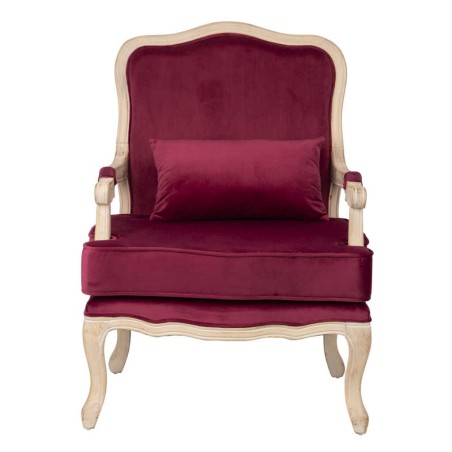 butaca velvet-madera granate 64x72x92 cm