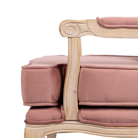 butaca velvet-madera melocoton 64x72x92 cm