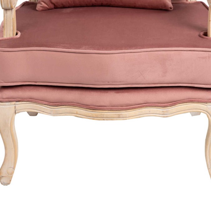 butaca velvet-madera melocoton 64x72x92 cm