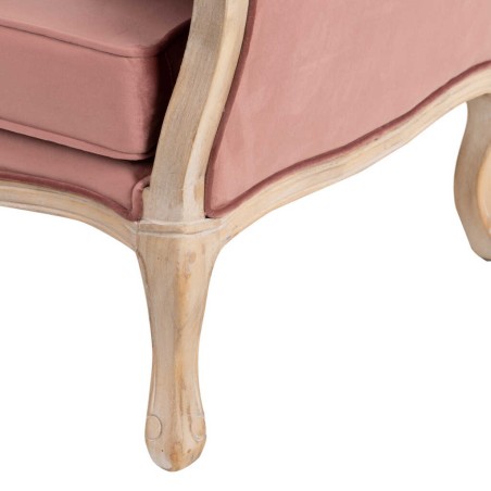 butaca velvet-madera melocoton 64x72x92 cm