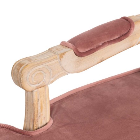 butaca velvet-madera melocoton 64x72x92 cm