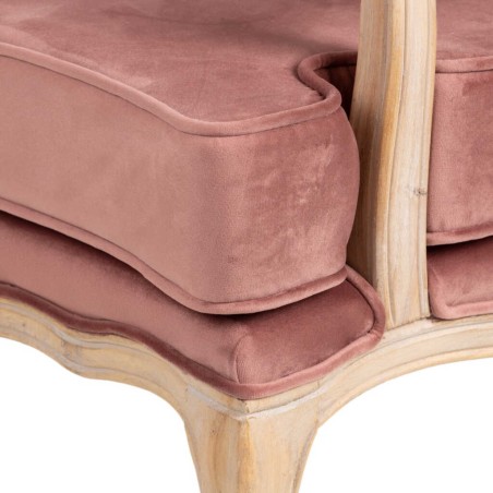 butaca velvet-madera melocoton 64x72x92 cm