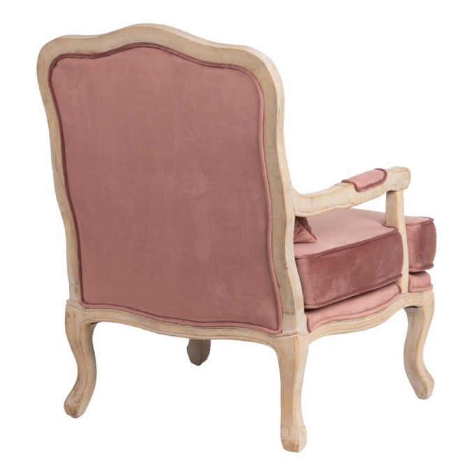 butaca velvet-madera melocoton 64x72x92 cm