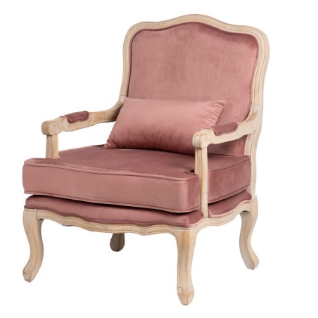 butaca velvet-madera melocoton 64x72x92 cm