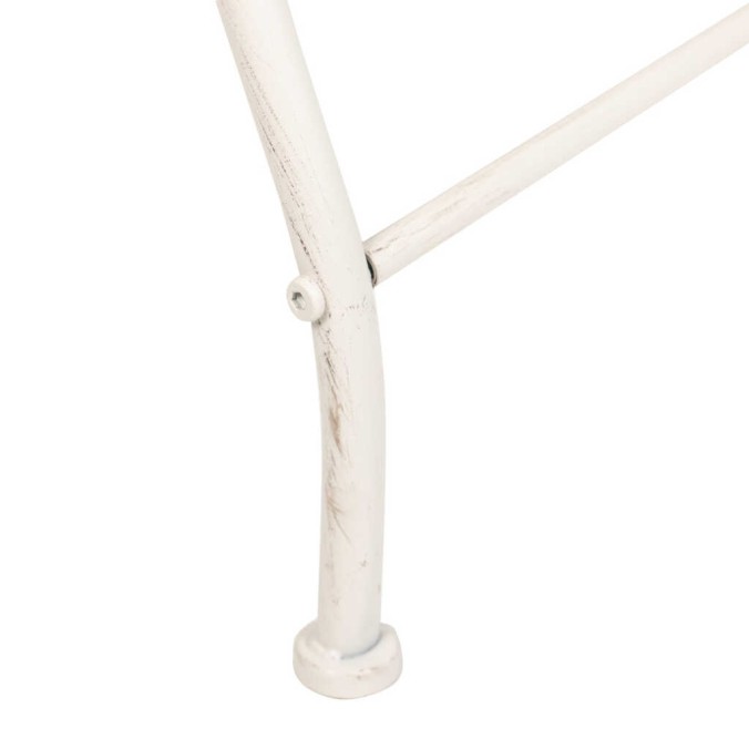 banco forja blanca antique 110x40x85 cm