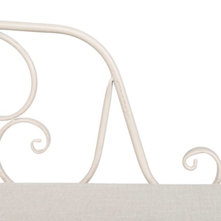 banco forja blanca antique 110x40x85 cm