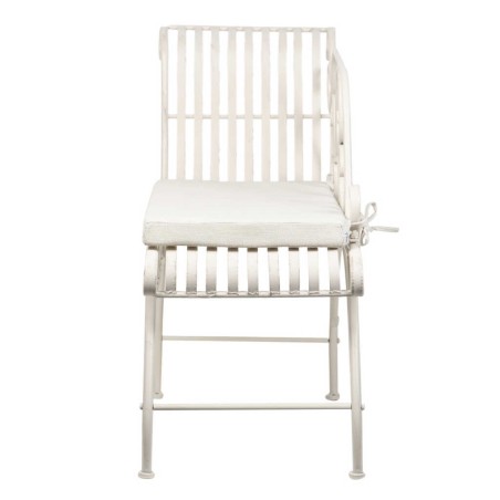 banco forja blanca antique 110x40x85 cm