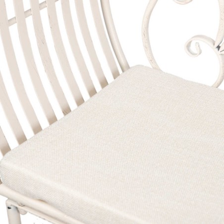 banco forja blanca antique 110x40x85 cm