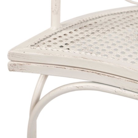 banco forja blanca antique 110x66x95 cm