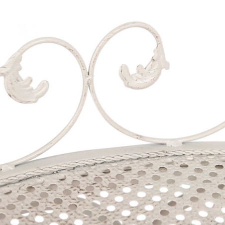 banco forja blanca antique 110x66x95 cm