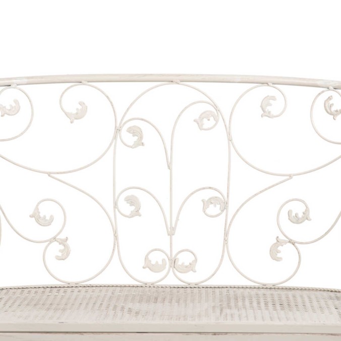 banco forja blanca antique 110x66x95 cm banco forja blanca antique 110x66x95 cm