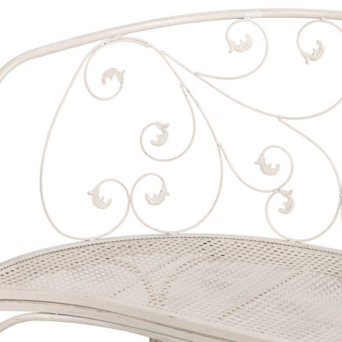 banco forja blanca antique 110x66x95 cm banco forja blanca antique 110x66x95 cm