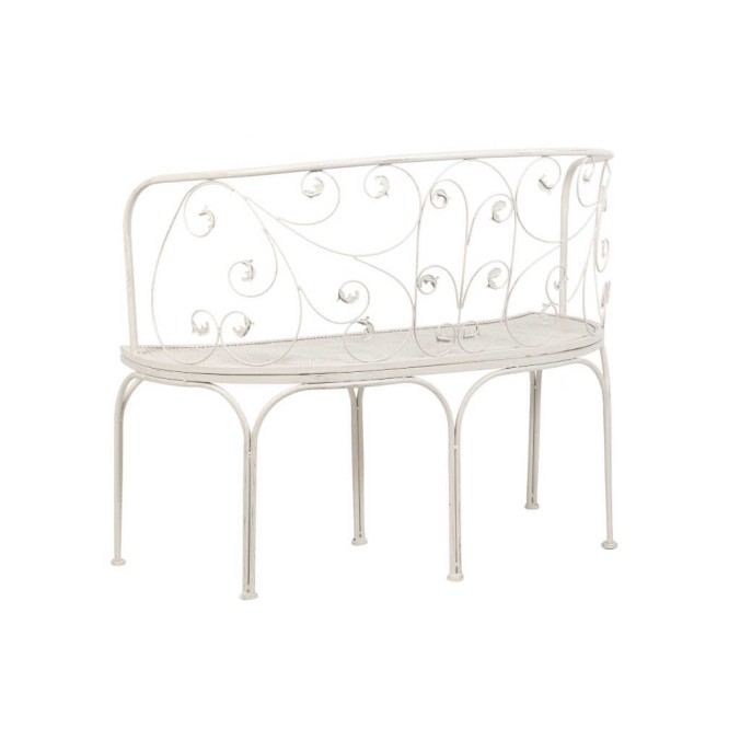 banco forja blanca antique 110x66x95 cm banco forja blanca antique 110x66x95 cm