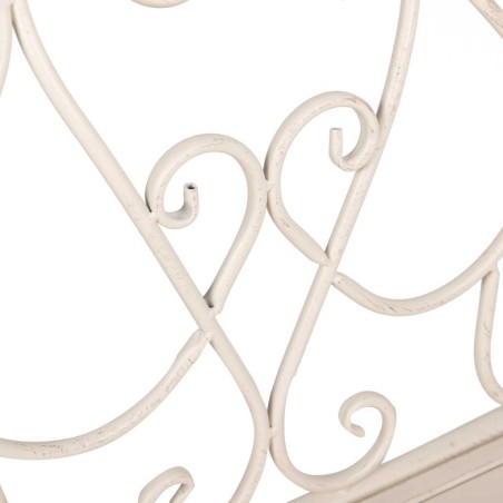 banco forja blanca antique 110x66x95 cm