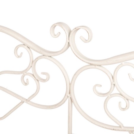 banco forja blanca antique 110x66x95 cm