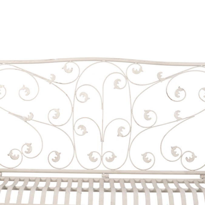banco forja blanca antique 110x66x95 cm banco forja blanca antique 110x66x95 cm