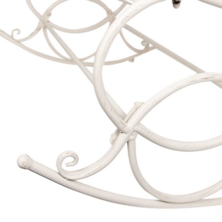 banco forja blanca antique 110x66x95 cm