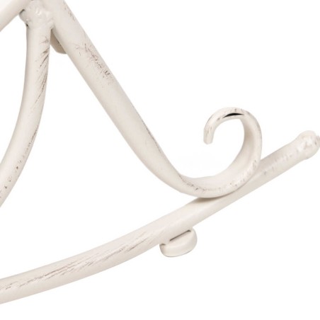 banco forja blanca antique 110x66x95 cm