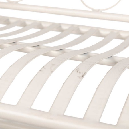 banco forja blanca antique 110x66x95 cm