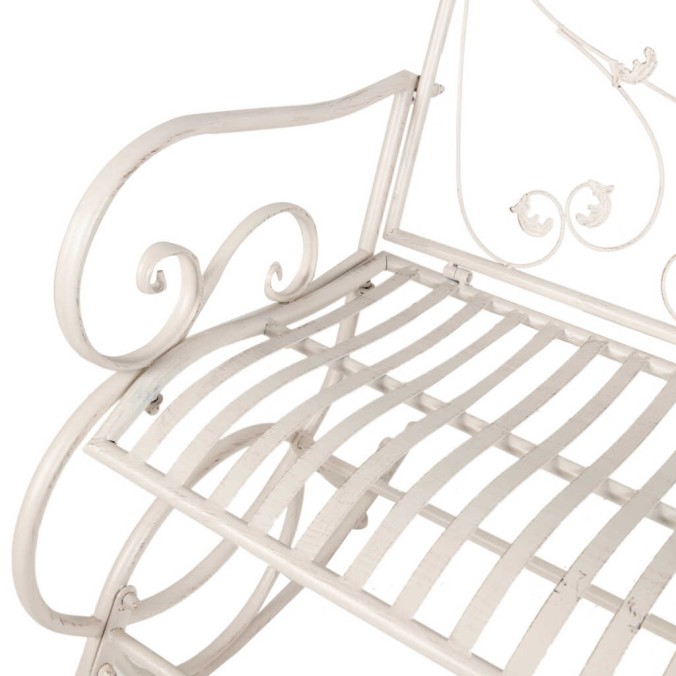 banco forja blanca antique 110x66x95 cm banco forja blanca antique 110x66x95 cm