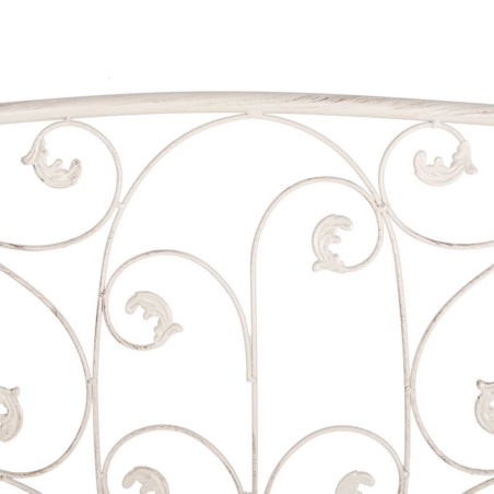 banco forja blanca antique 110x66x95 cm