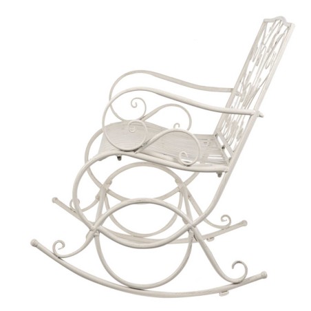 banco forja blanca antique 110x66x95 cm