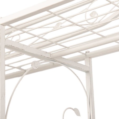 perchero forja blanca antique 140x40x170 cm