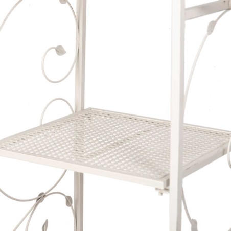 perchero forja blanca antique 140x40x170 cm