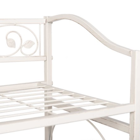 perchero forja blanca antique 140x40x170 cm